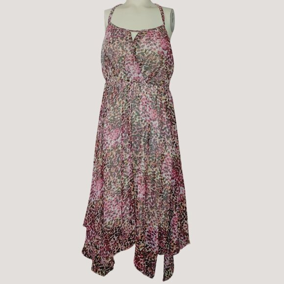 Sangria Womens Halter Neck Floral Dress Size 8 - Picture 1 of 9